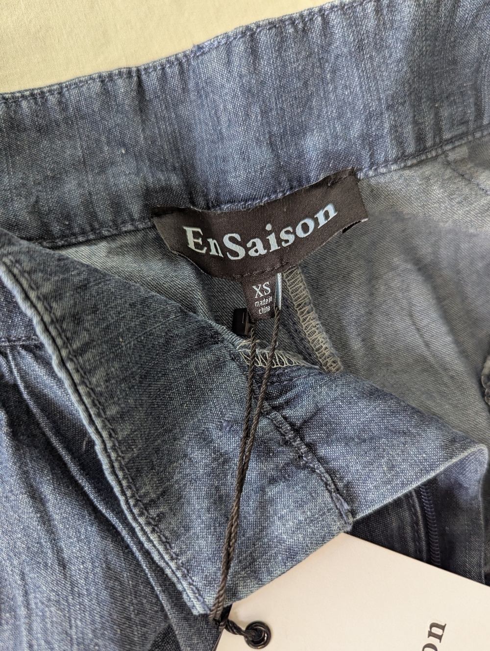 En Saison Anthropologie Denim Trousers Wide Leg And High Rise - Picture 9 of 11